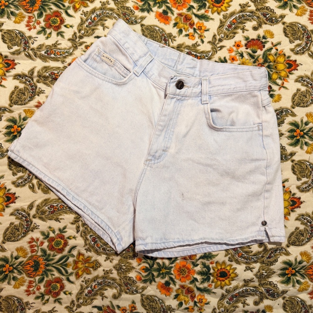 Vintage Riders by Lee Womens Light Wash Denim Jean Shorts 90s - S / M